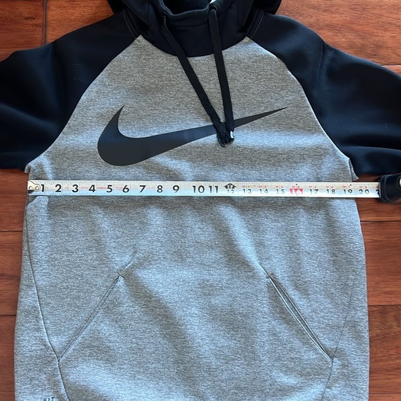 NIke Dri Fit Gray Black Mens Hoodie Sweatshirt Long Sleeve Size Small - Picture 6 of 8